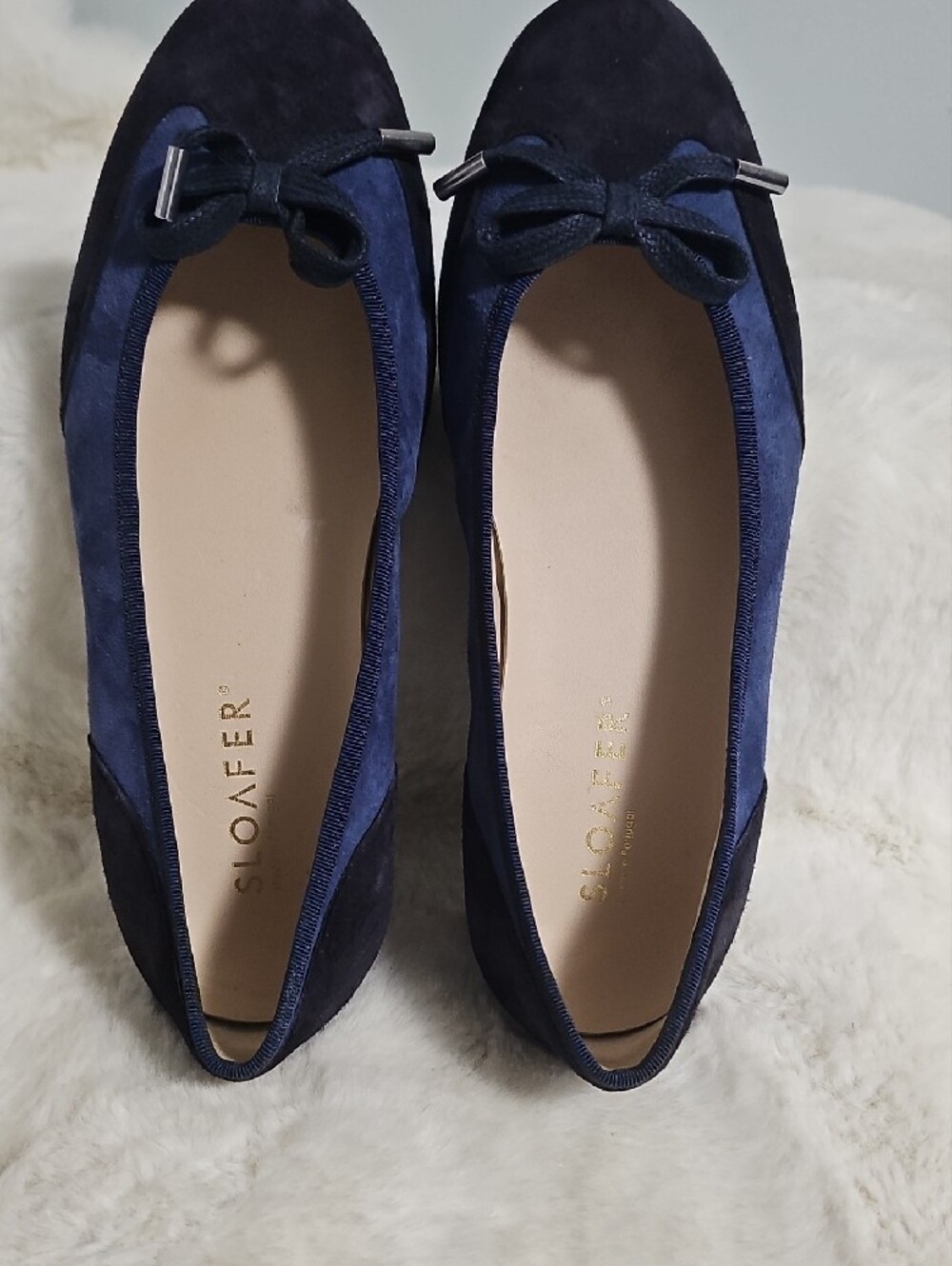 NWOT! Sloafer Nikita Blue Suede Ballet Sneakers - Picture 13 of 13